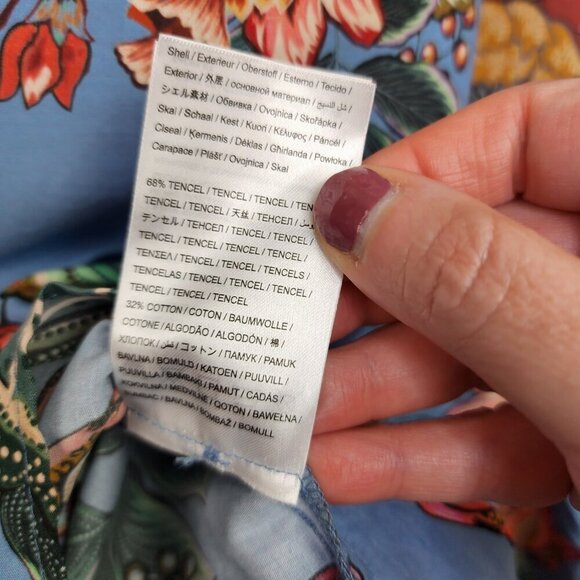 NWT Farm Rio Wonderful Bouquet Blue Sleeveless Maxi Dress Size Medium - Picture 16 of 17